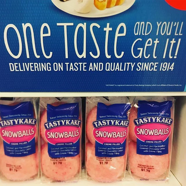 Just so you know, wholesome advertising still exists! #allitakesisonetaste #snowballs #cremefilling #glutenfree #organic&amp;natural