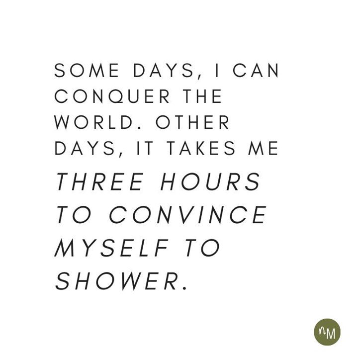 Yesterday, I took a nap at 10:30 a.m. Today, I do actually have to convince myself to shower. And that's ALL OKAY. #selflove #compassion #spoonie