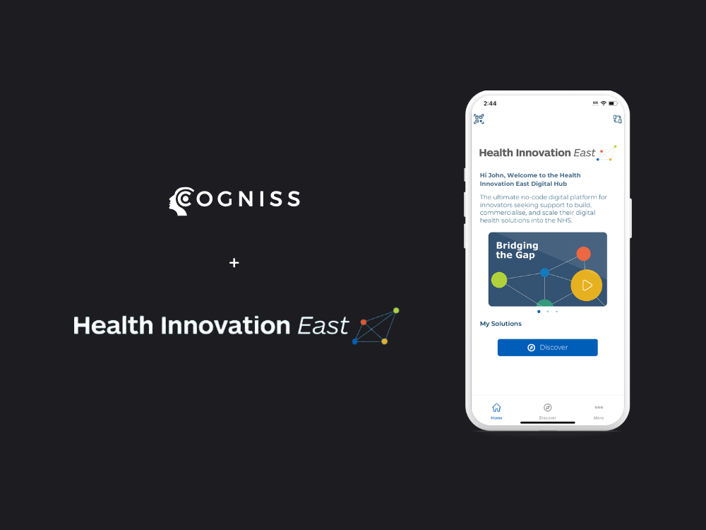 Cogniss partners with Health Innovation East to drive the democratization of digital health
