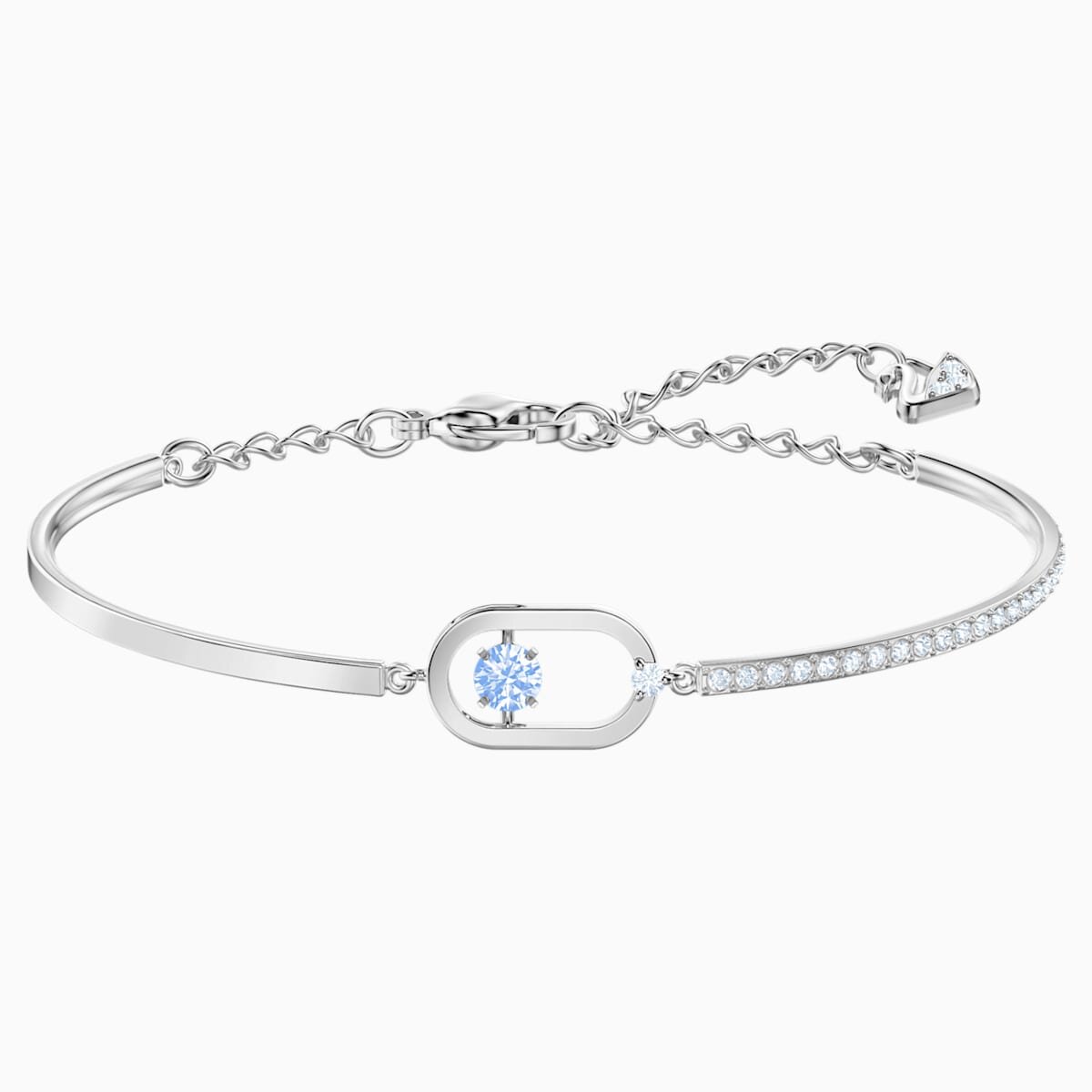  SWAROVSKI SPARKLING DANCE BRACELET, BLUE, RHODIUM PLATED 5479120