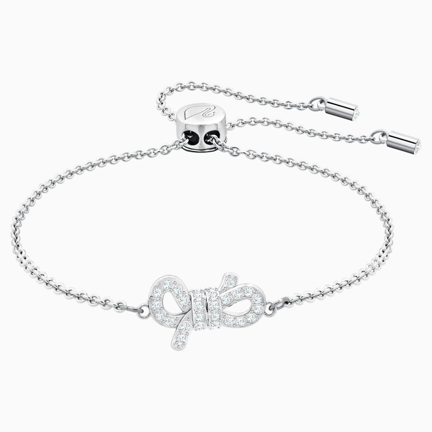 SWAROVSKI LIFELONG BOW BRACELET, WHITE, RHODIUM PLATED 5469983
