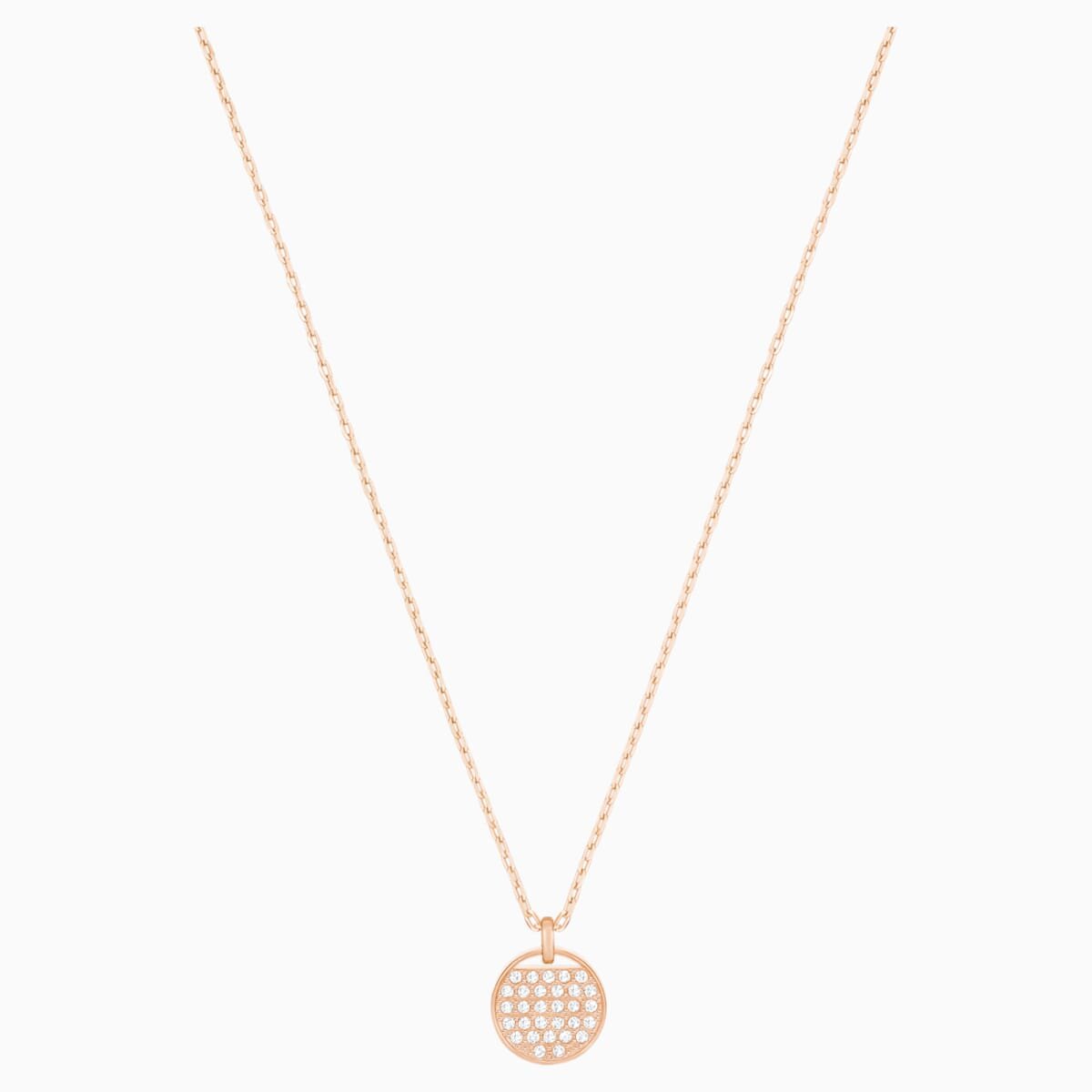 GINGER PENDANT, WHITE, ROSE-GOLD TONE PLATED 5265913