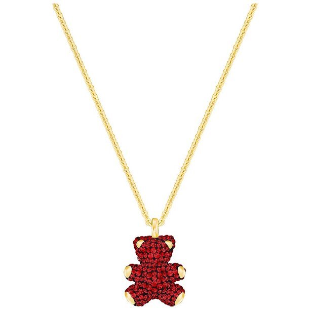 Teddy 3D Pendant Bear Necklace, Red, Yellow Gold  5388876