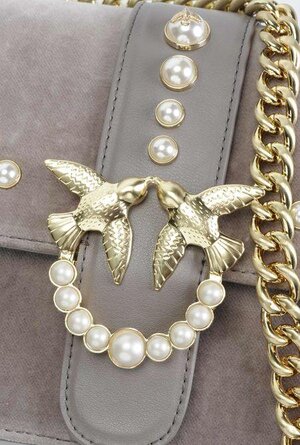 Abvokury YUSHINY Beaded Handbag for Women White Pearl Decoration Evening  Bags with Detachable Chain Inner Bag Medium