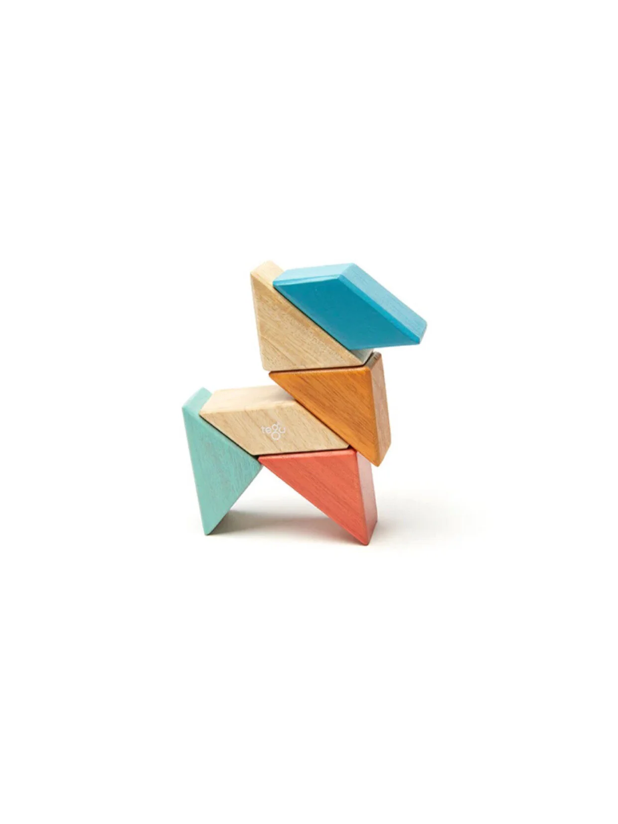 Pocket Pouch Prism  Magnetic Wooden Blocks  6 pieces
