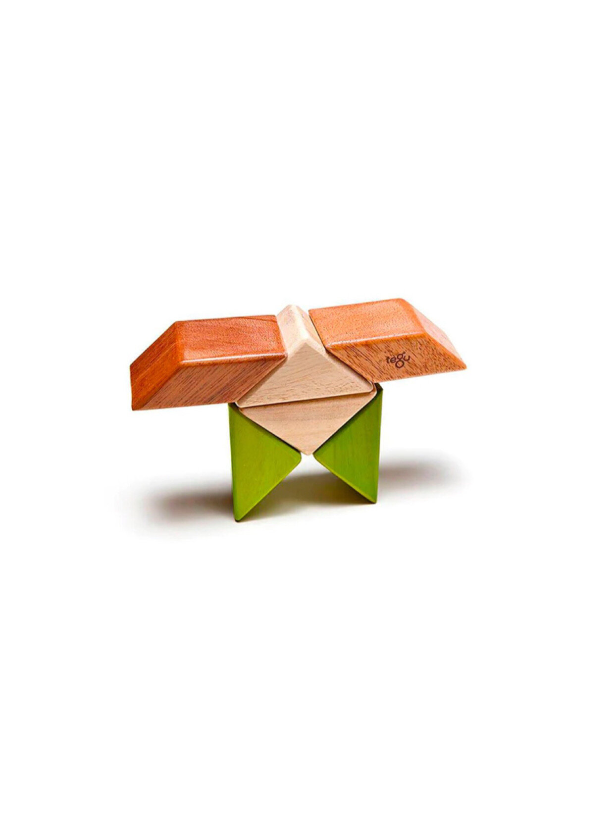 Pocket Pouch Prism  Magnetic Wooden Blocks  6 pieces