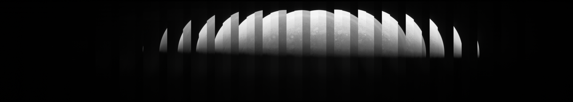 A raw image of Jupiter's south pole, taken on August 27th 2016. Image Credit : NASA, SwRI, MSSS.