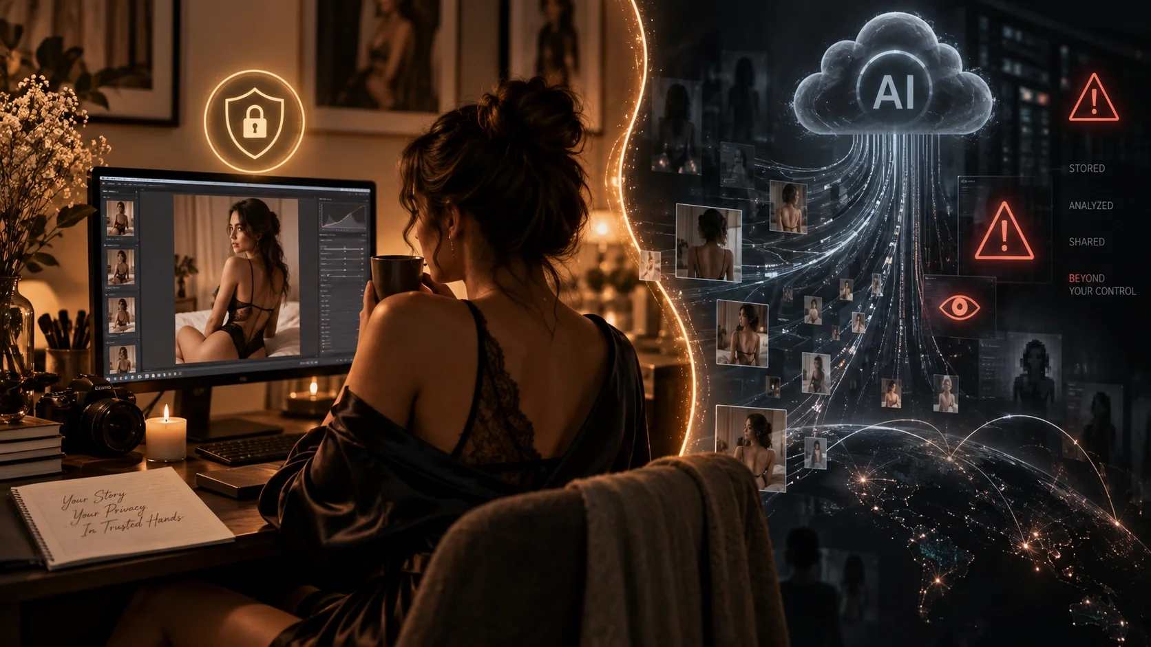 IA y Privacidad en fotografía boudoir