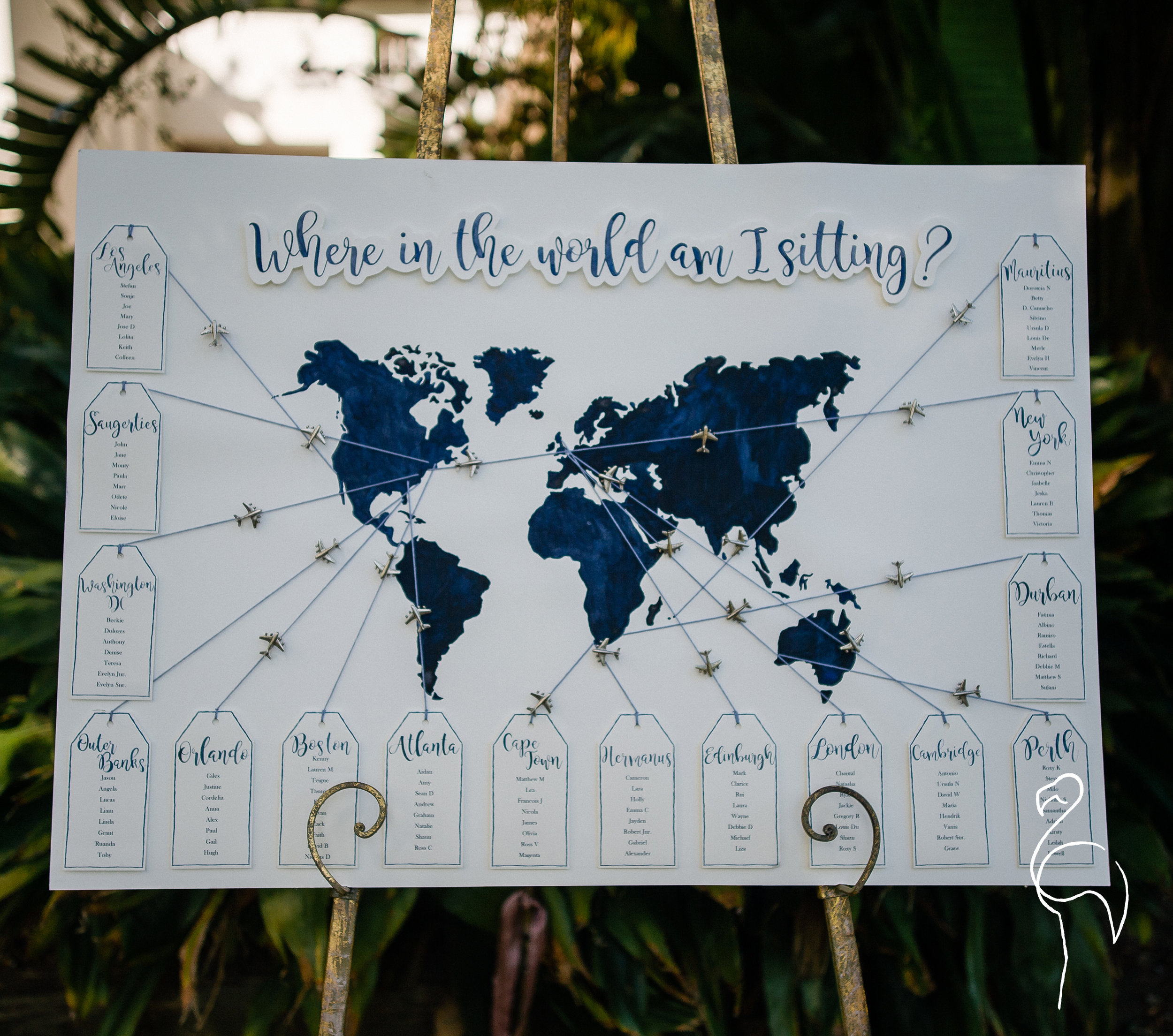 Map Seating Chart Wedding