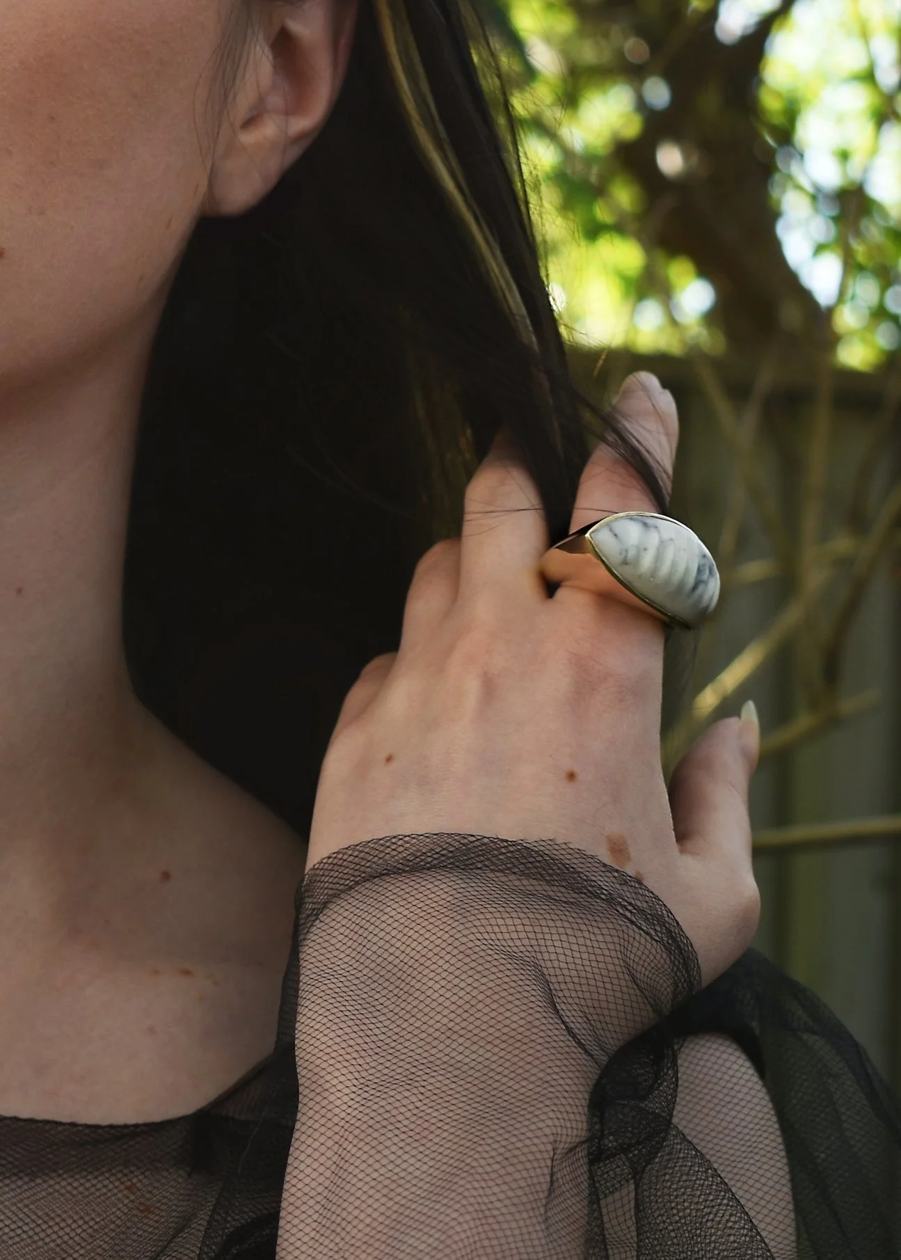 Brancusi Marble Ring