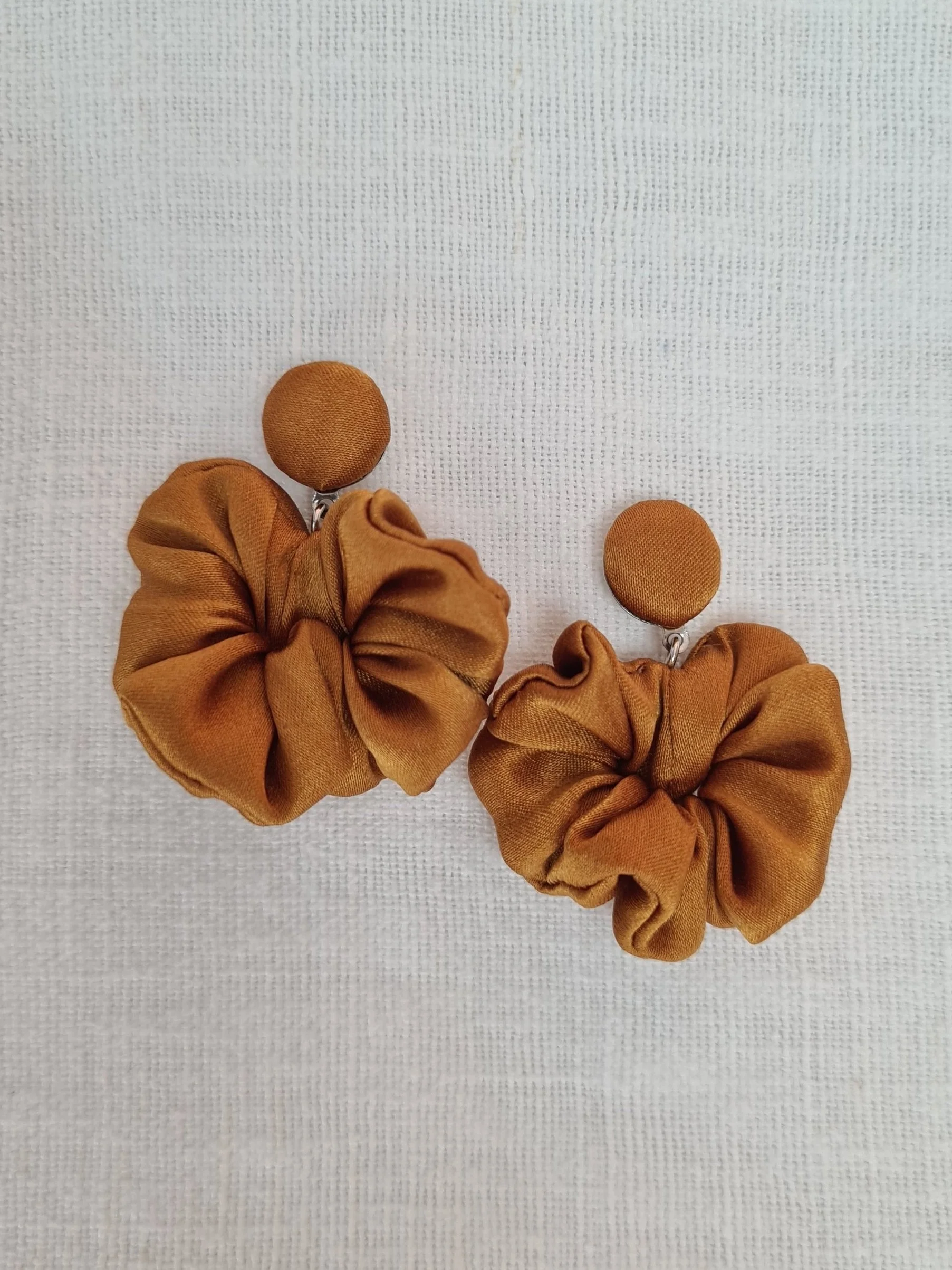 Orecchini Fiore Arancione bruciato