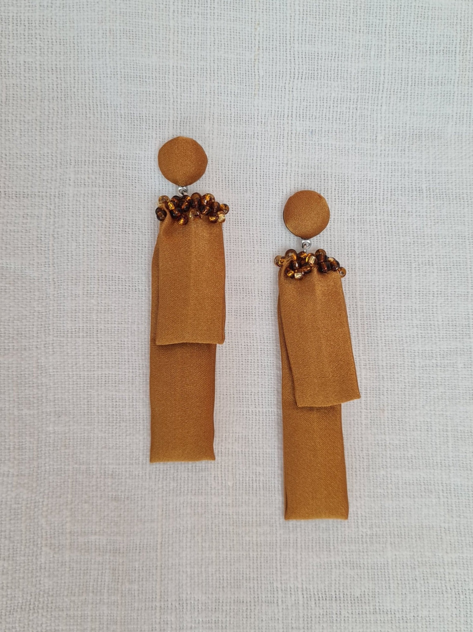 Orecchini Foglia Arancione bruciato