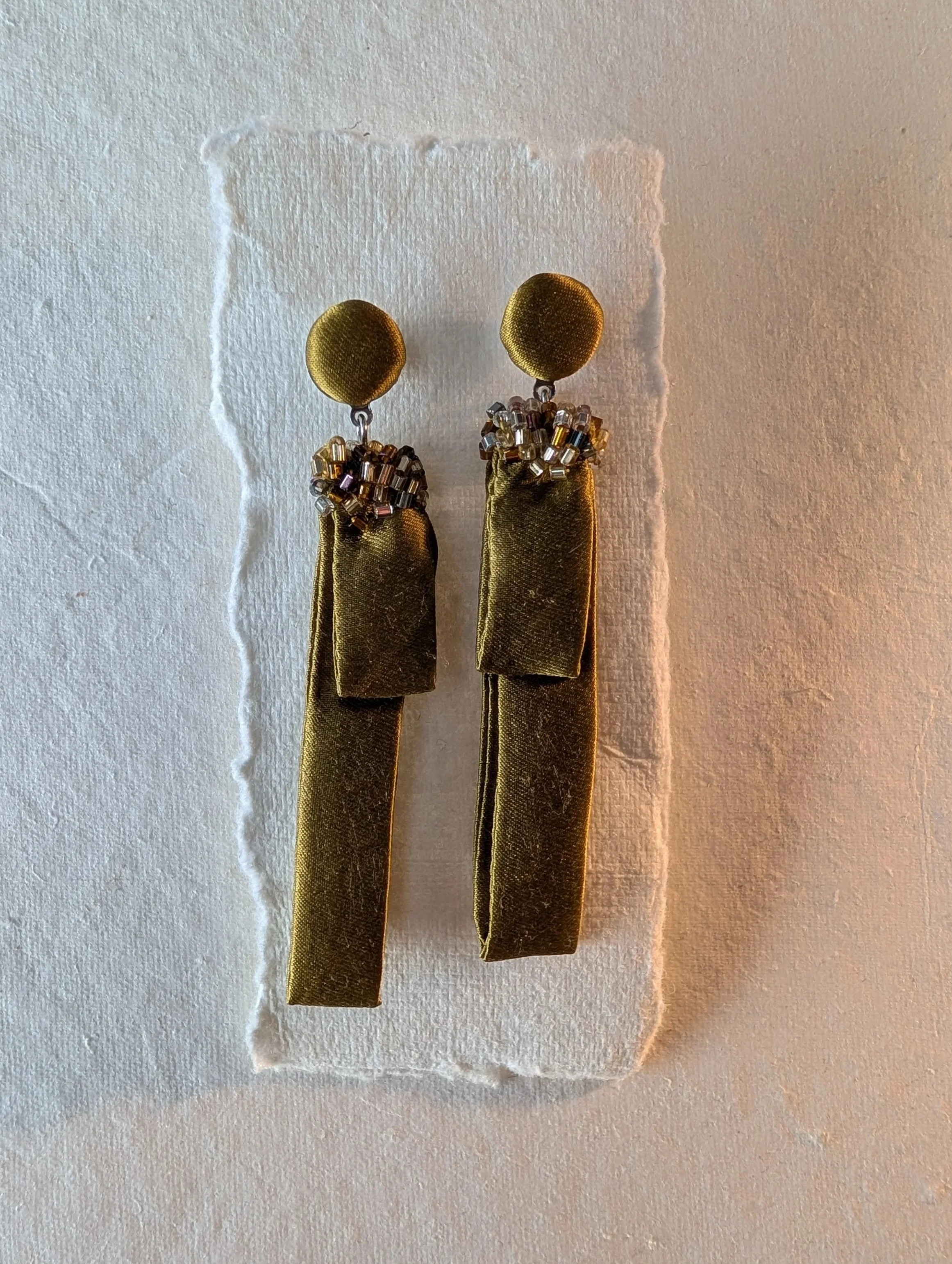 Orecchini Foglia Oro verde