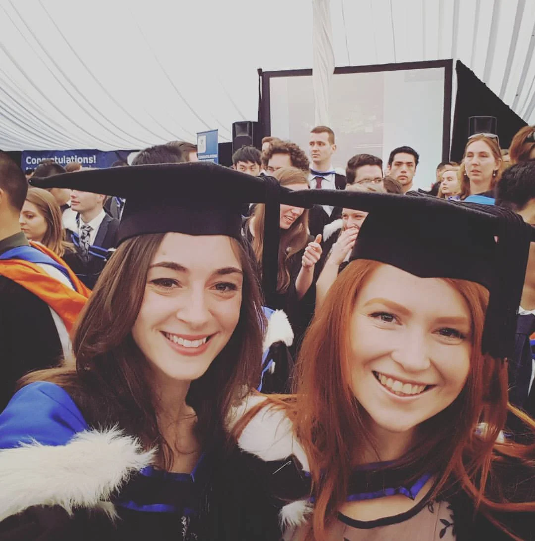 Bachelors grad day with my beautiful friend Margaux - she’s a kick ass chemist!