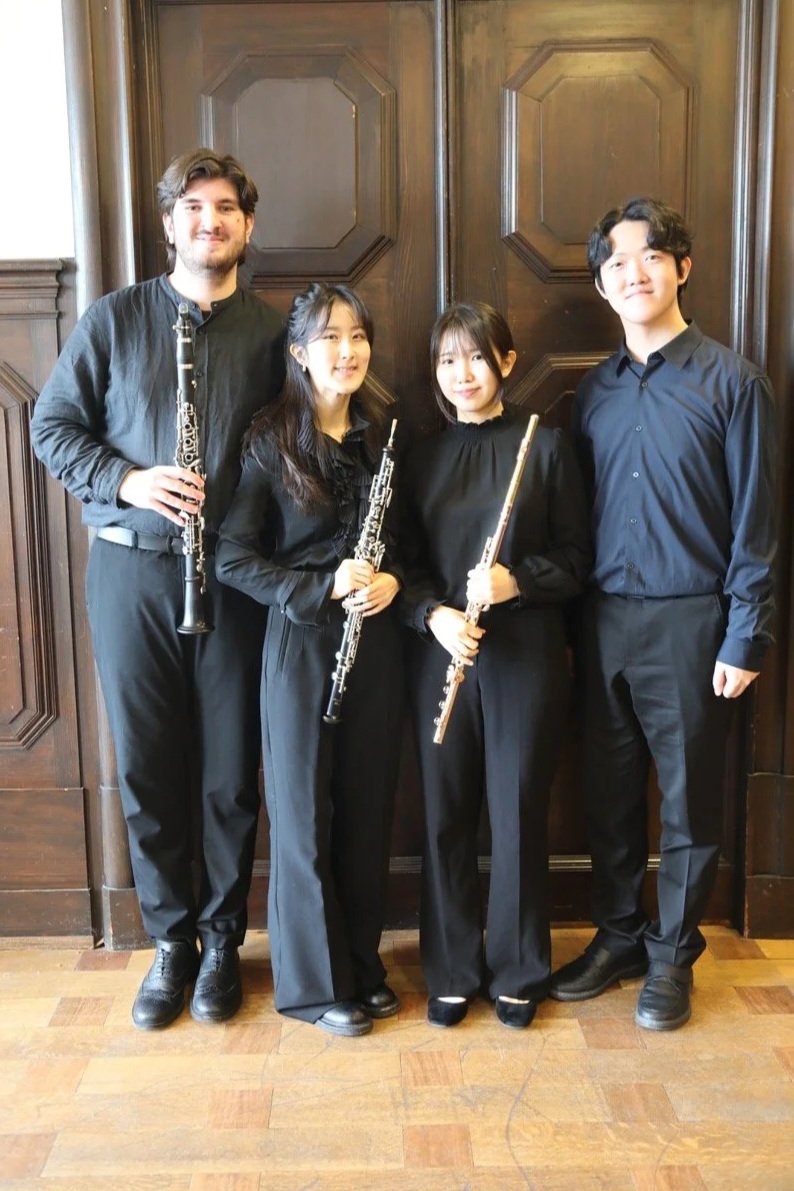  SYNT-Quartett - Sehyun Jung (Querflöte), Teodor Lionte-Malus (Klarinette), Jiyoon Kim (Oboe), Yeondong Park (Klavier) 