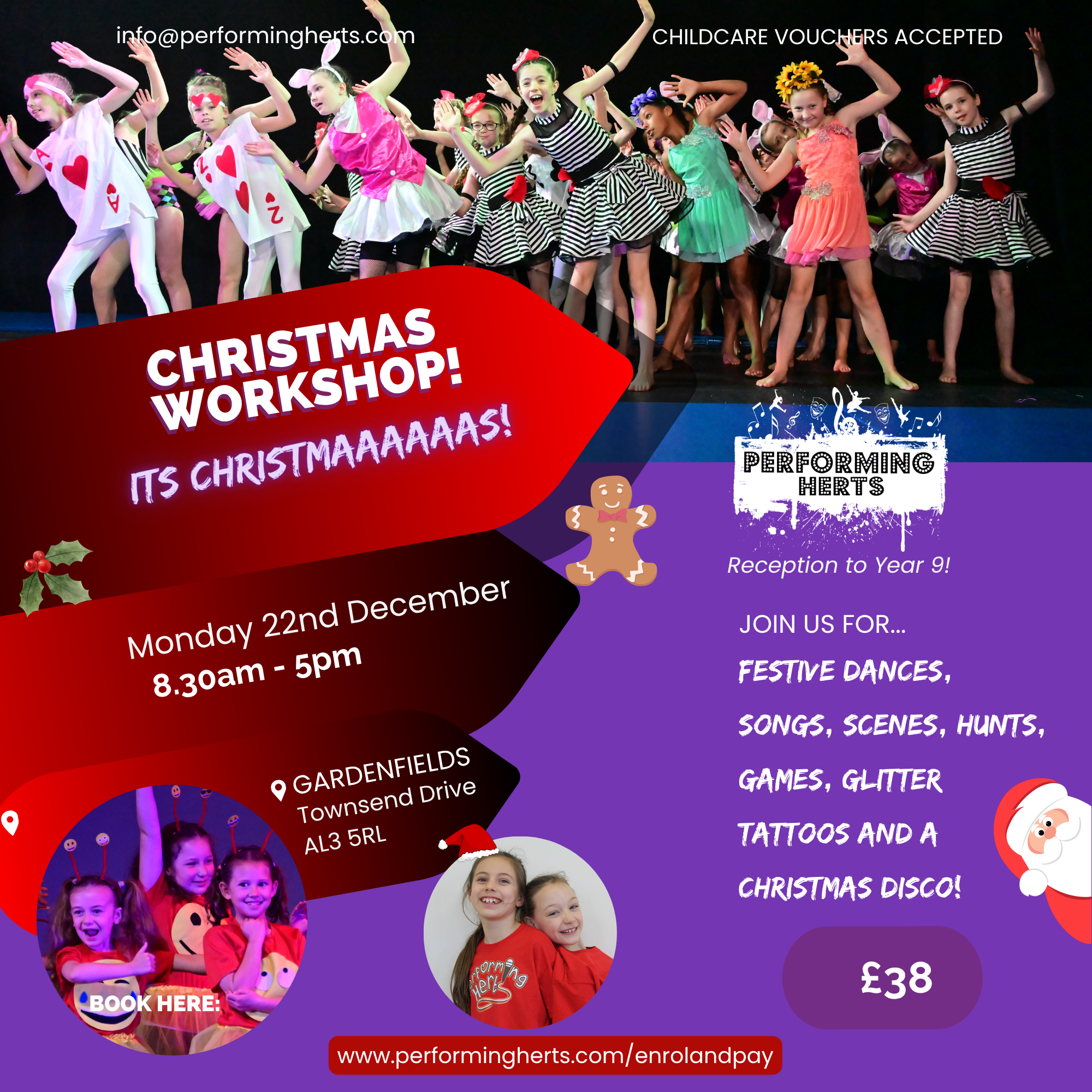 Christmas workshop 2025! Monday 22nd December Garden Fields