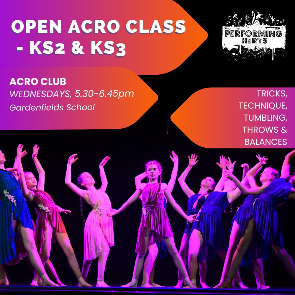 Acro class - KS2 - Wednesdays 5.30-6.45pm Spring 2026