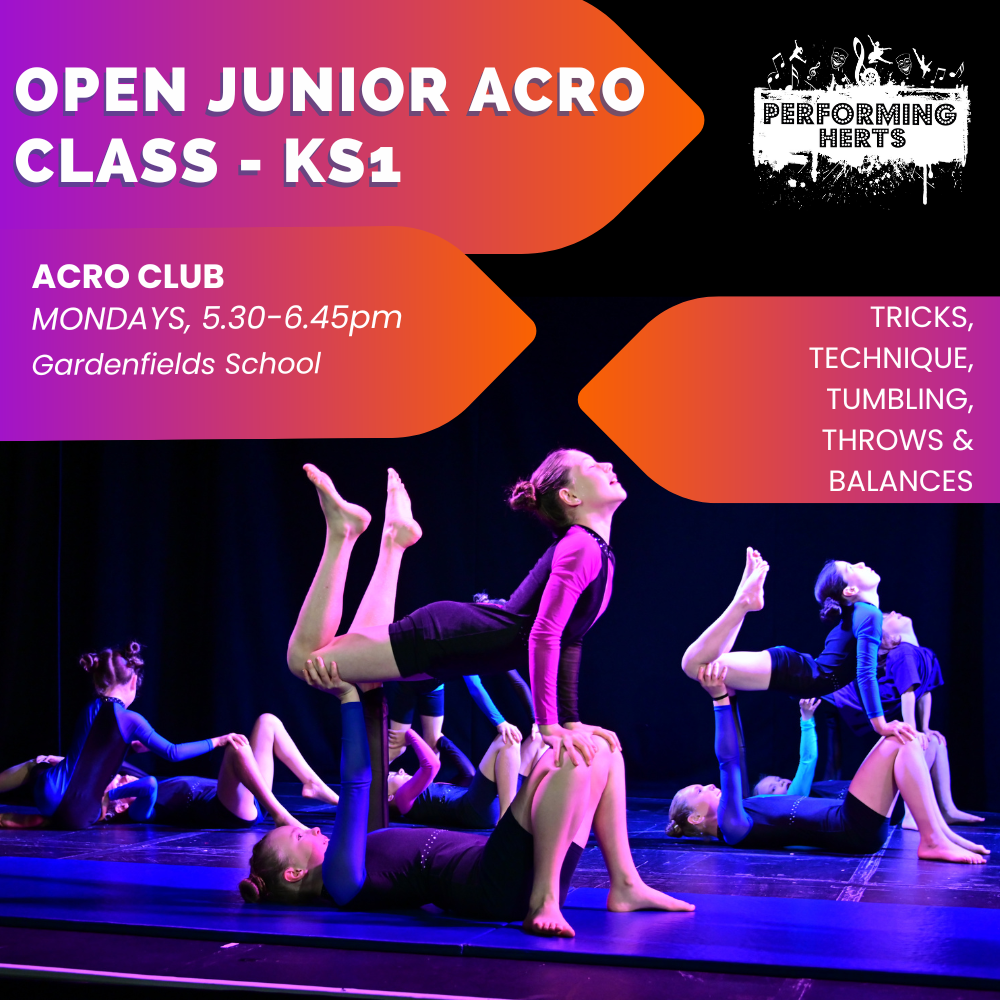 JUNIOR ACRO - KS1 - Mondays 5.30pm-6.45pm, Spring 2026
