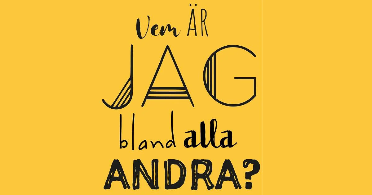 Logotyp till konstutställningen "Vem är jag bland alla andra?"