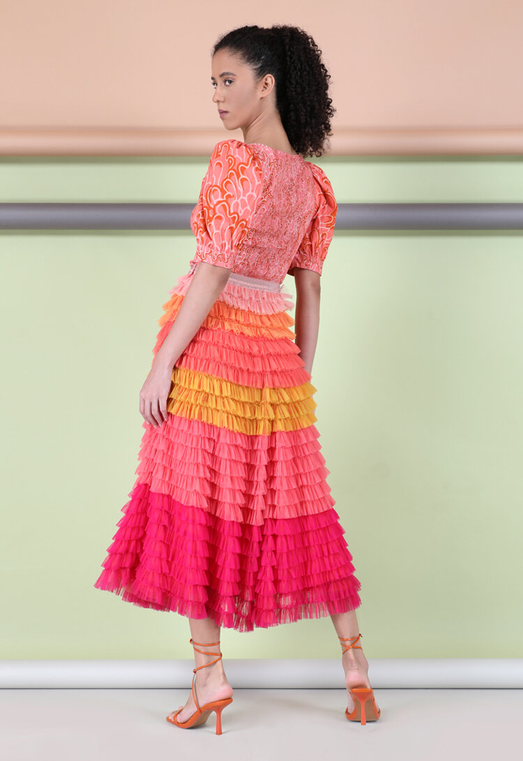 37238 LUCILLE TOP DP GROUP 2659_SS22 &amp; 92075 NEEMA SKIRT CANDY PINK GROUP