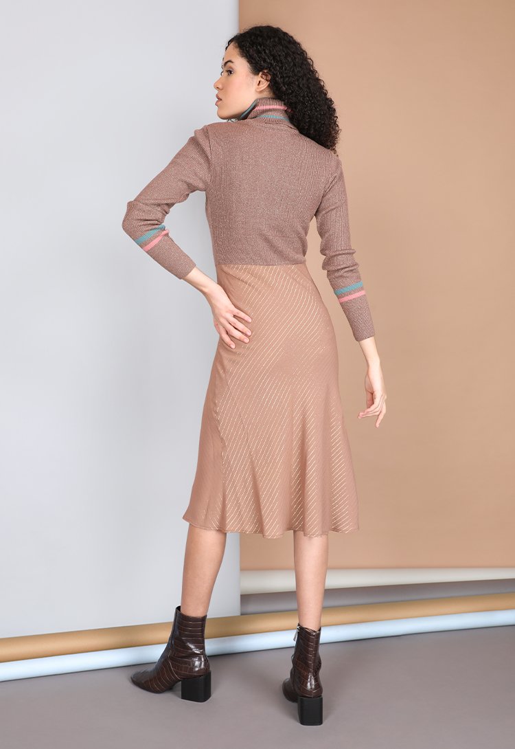 401685 ELLI DRESS BROWN GROUP