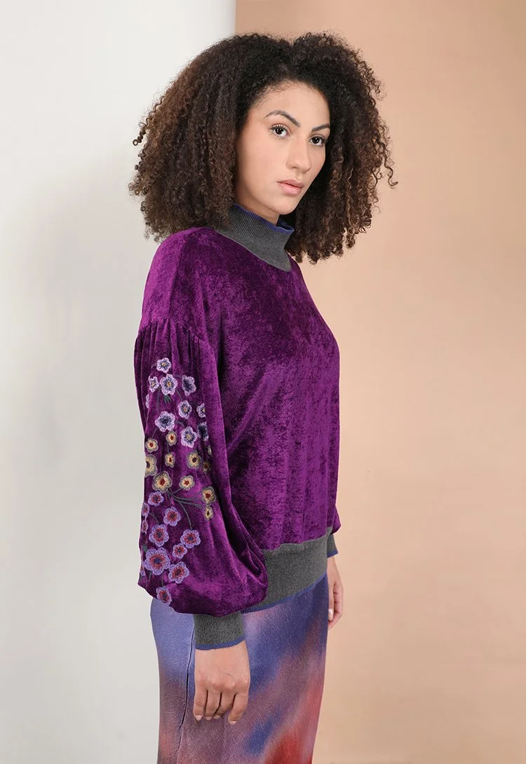  37518 REMINA TOP AUBERGINE