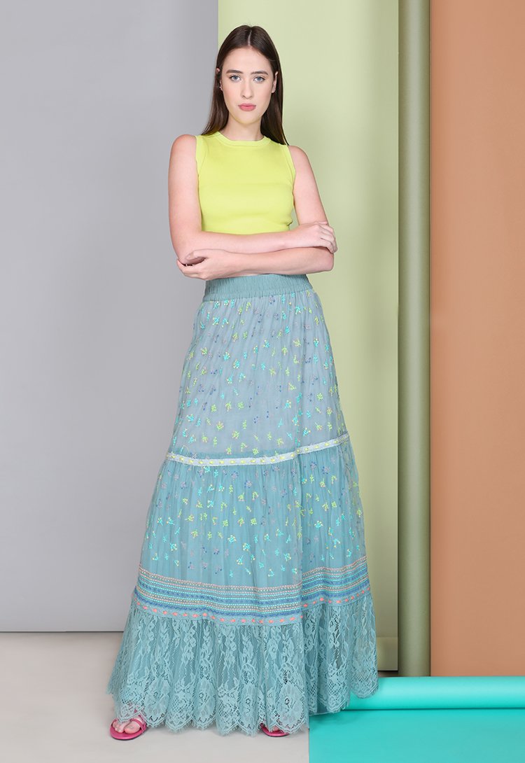 92351 AIKA SKIRT LIMPET BLUE 