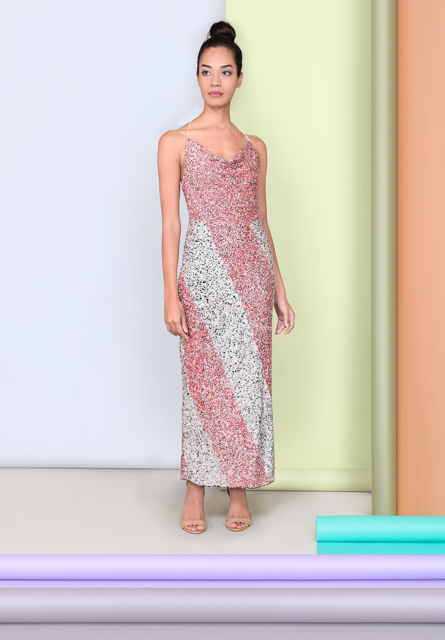 401982 ENEYA DRESS FLAMINGO GROUP