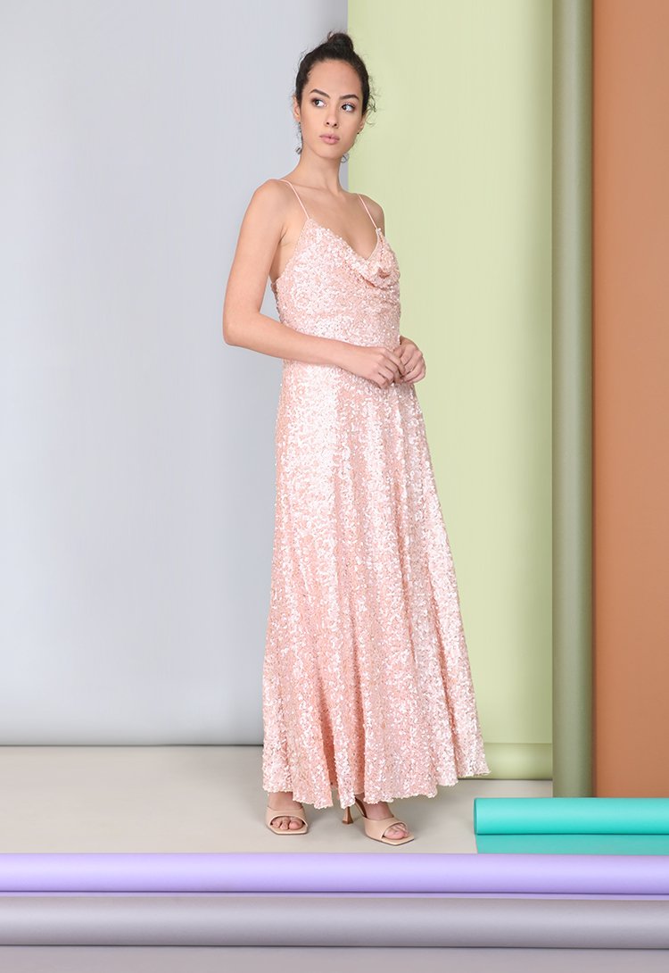 402101 CELVINA DRESS ROSE QUARTZ 