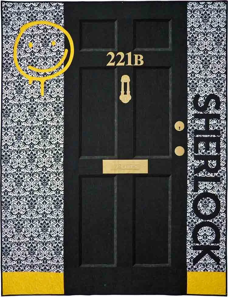 custom Sherlock 221B quilt by Whimzie Quiltz and More