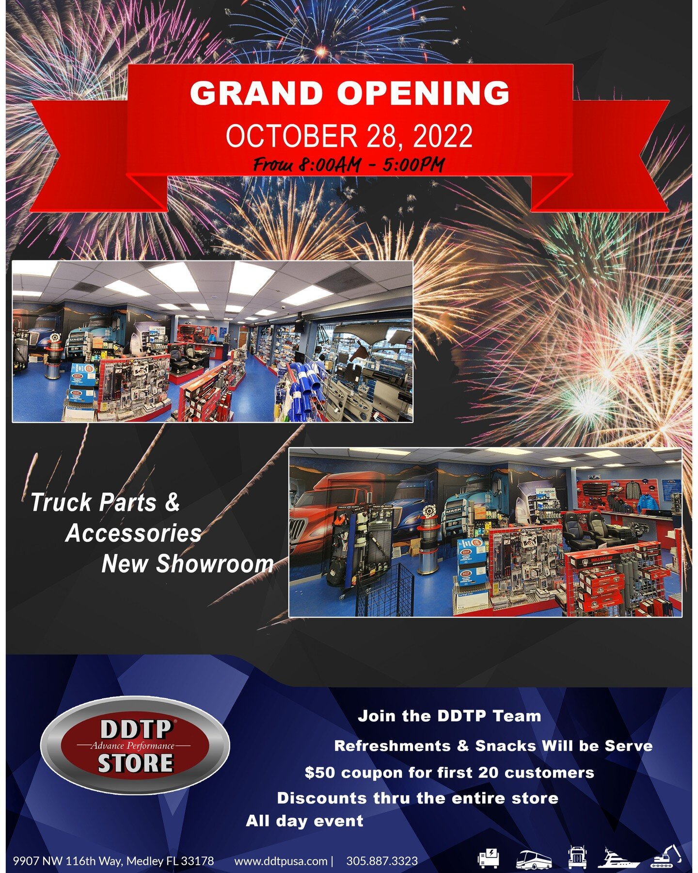 We're thrilled to announce the Grand Opening today of our DDTP Store for truck and trailers accessories. Be sure to join us for this spectacular event, and discover our unmatched commitment to quality and passion to bring you the very best.