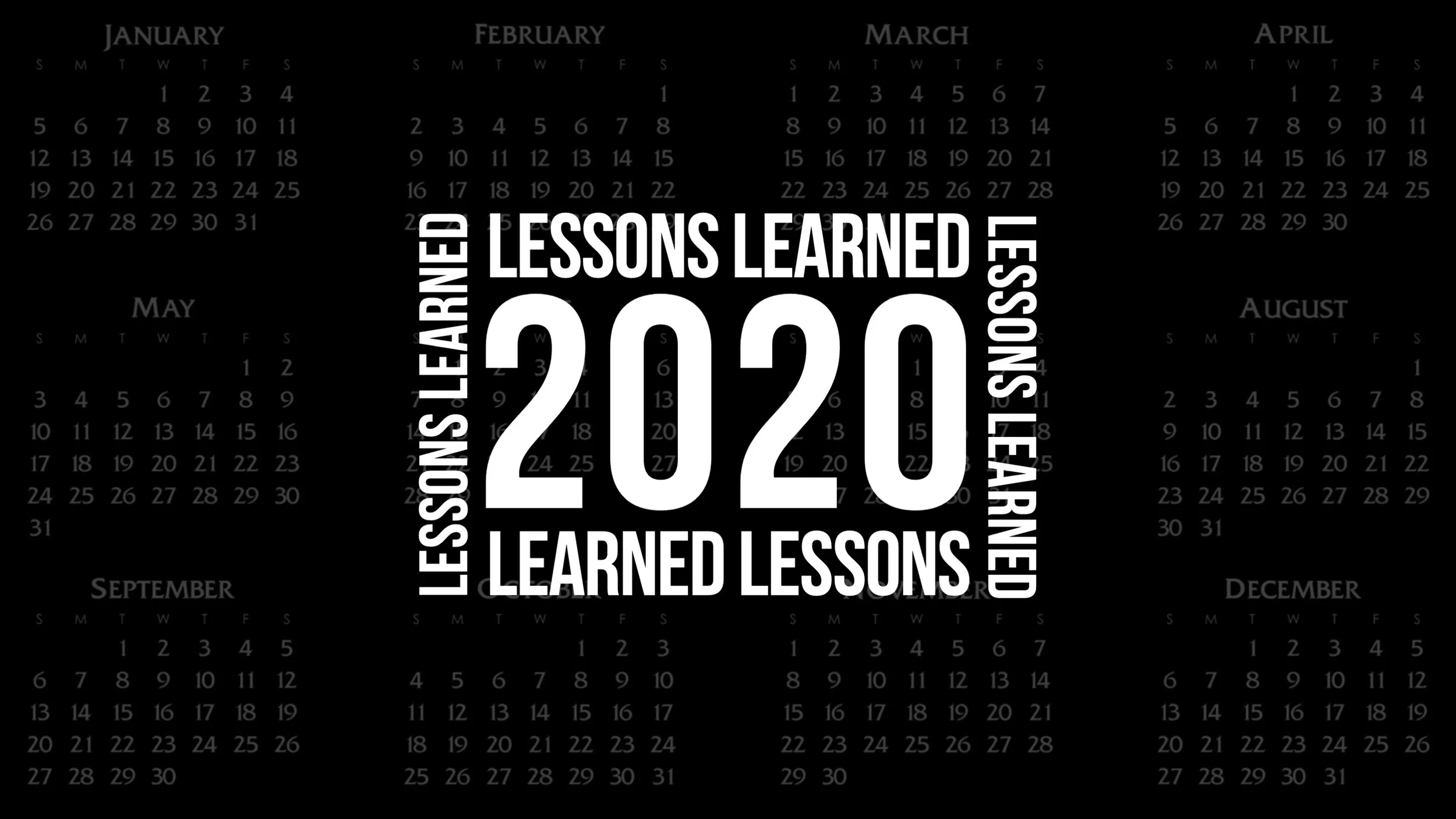 Lessons I Learned In 2020