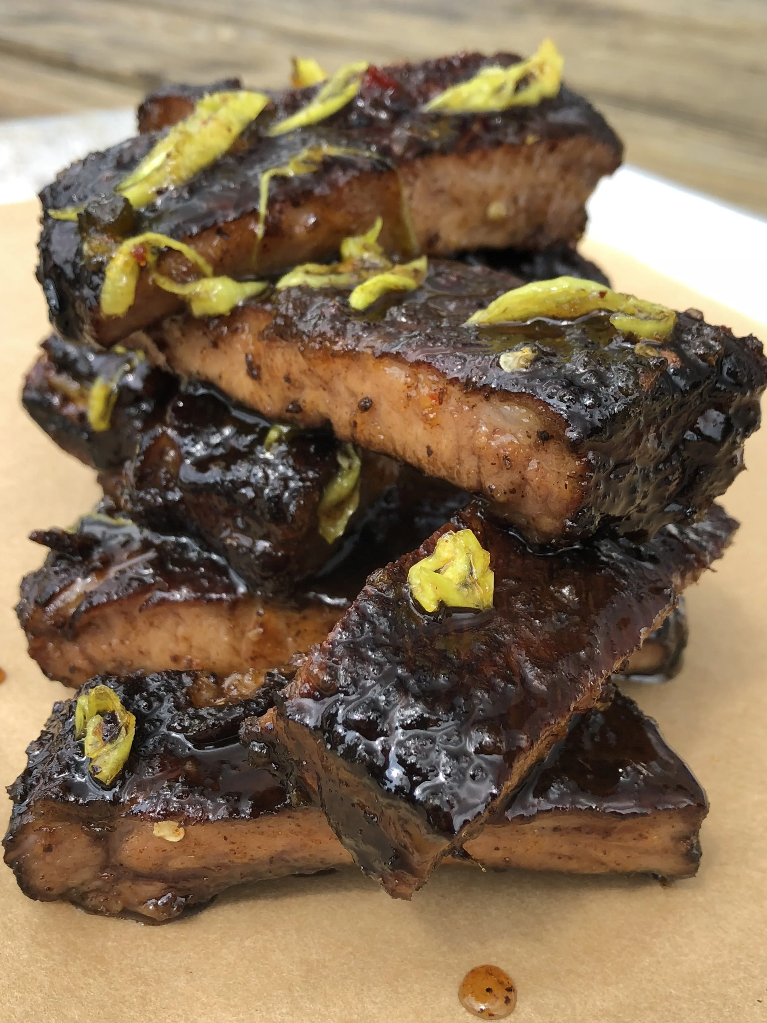 RECIPE: PEPPER JELLY GLAZED SMOKED ST. LOUIS RIBS