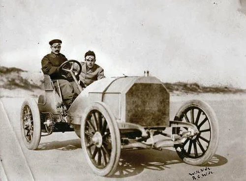 Willie K. at the wheel of his “Red Devil” Mercedes in 1904 Photo via the Suffolk County Vanderbilt Museum