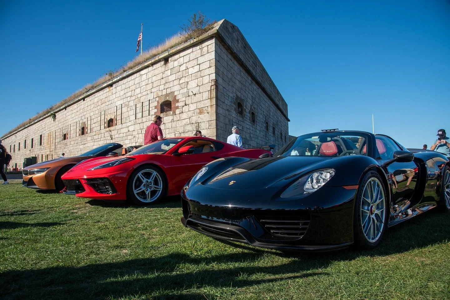 Gorgeous cars under the bright sun ✨☀️ #throwback to Cars &amp; Coffee 
&bull;
&bull;
#concours #audrain #audrainmotorweek #carsandcoffee