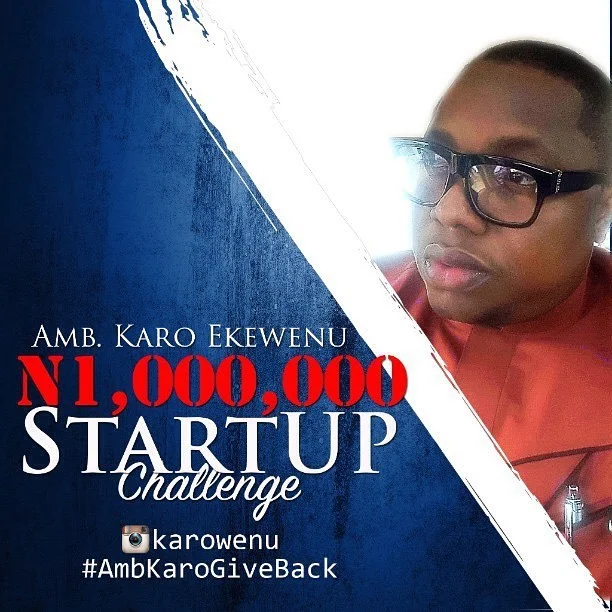 I am posting this because @ejiroonobrakpor told me about it and I figure someone could use the money to kick off their 2016 small business. If you missed it earlier, @karowenu is giving away one million naira today, 31st December 2015. All you need is an idea. Share it on your wall and tag @karowenu. The idea that generates the most likes starts 2016 one million naira richer.
Donald Trump claims his good fortune started with a $1m dollar injection. What will you do with N1mil?
#AmbKaroGoveBack
#AngelInvestor
#StartUpCapital