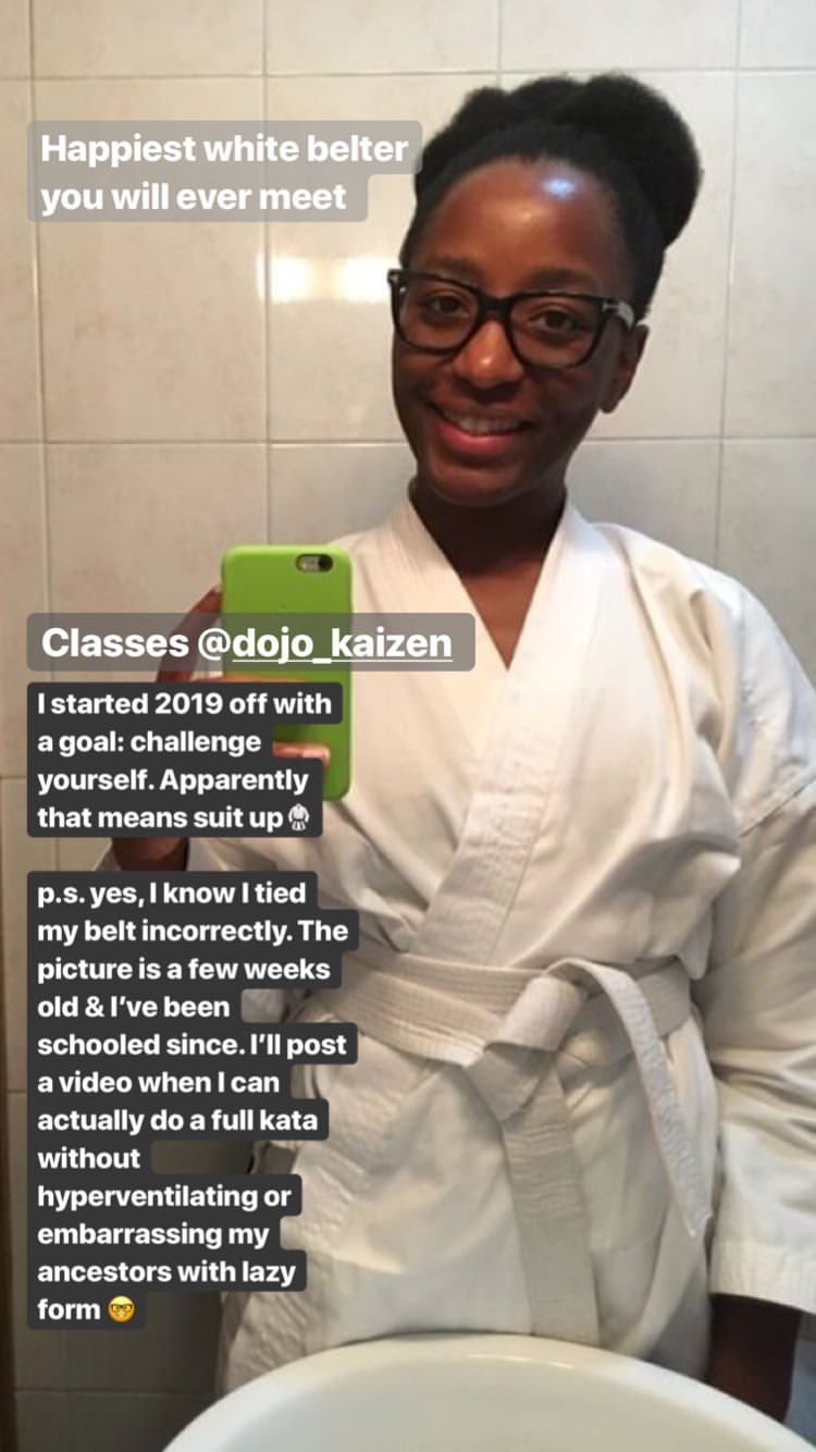 Screen grab from my IG story circa January 2019. 