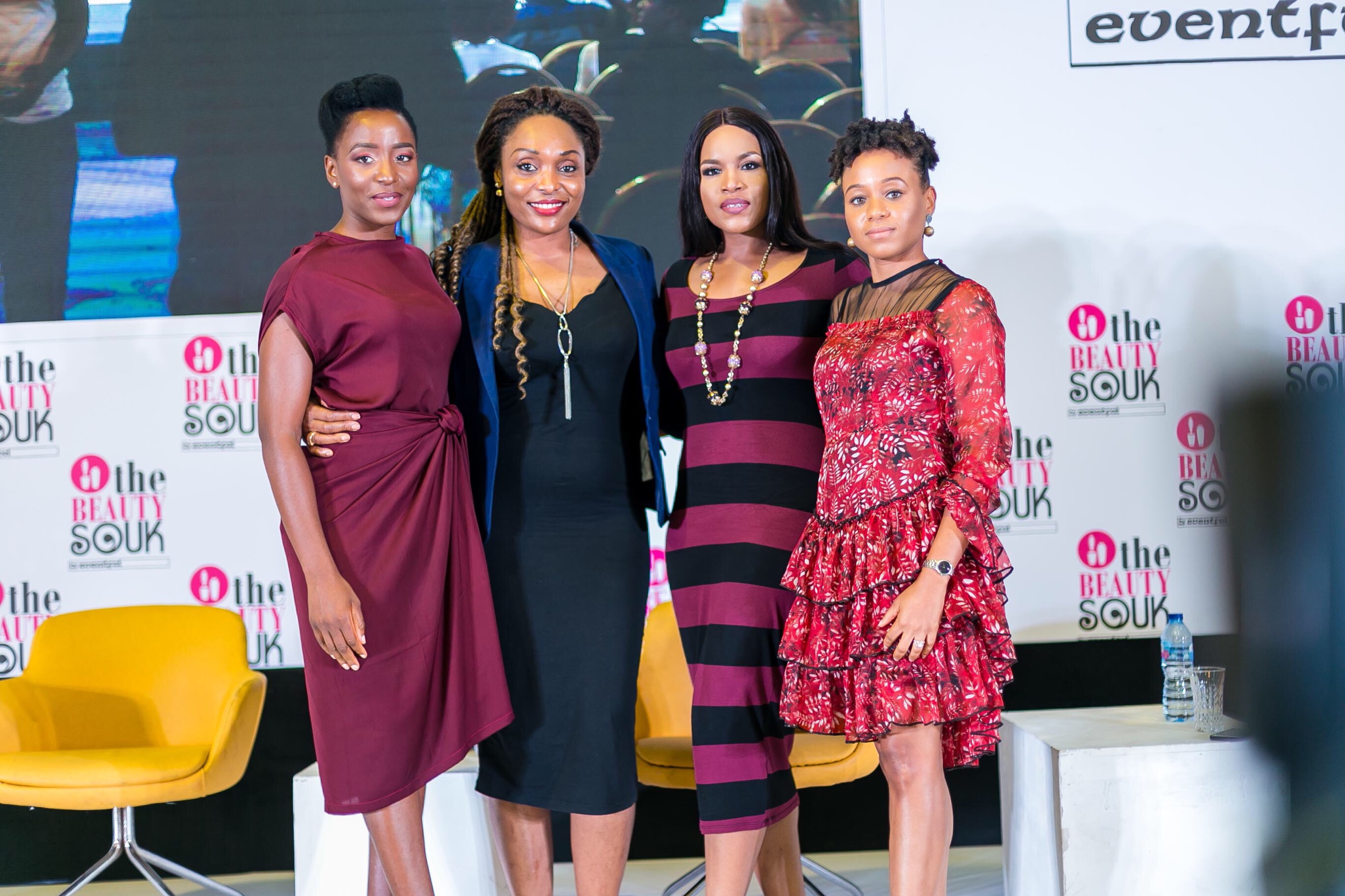 L-R by Instagram handles: @orekagodis, @kemilewis of @klsnaturals, Elaine Shobanjo of @shomya_lag and Koyinsola Vera Cruz of @tressesbykvc