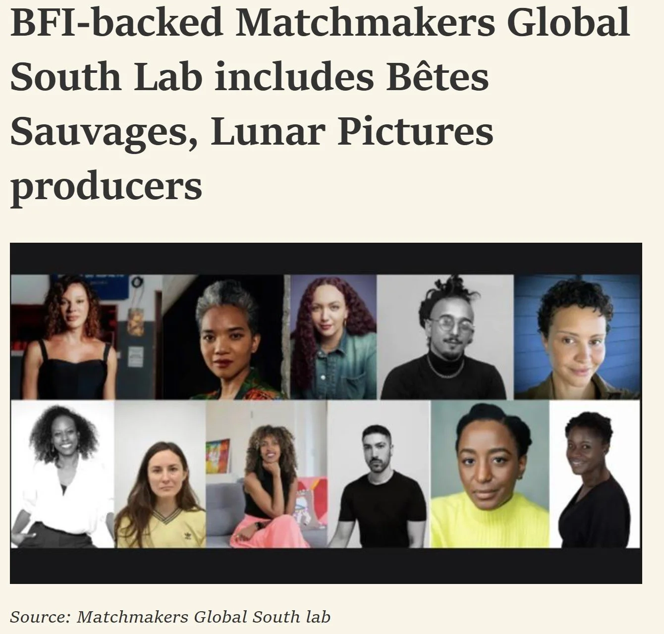   Screen International  - BFI Matchmakers Global South Lab 2026 feature, naming Oreka Godis as producer on  The House That Itiafa Built . April 2026.   Reporting by Ben Dalton. 