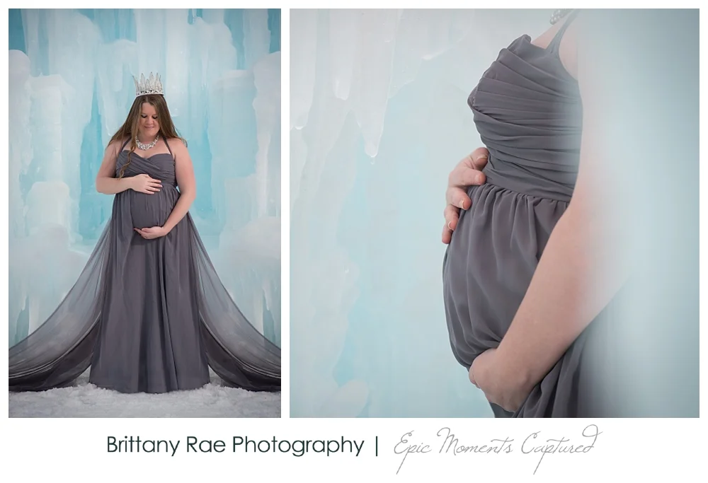 Ice Castles Maternity Session in Lincoln New Hampshire -