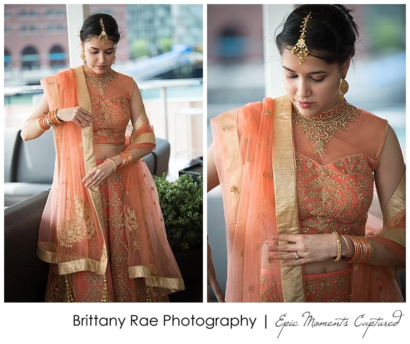 Hindu Wedding on Odyssey in Boston - Hindu Bride details