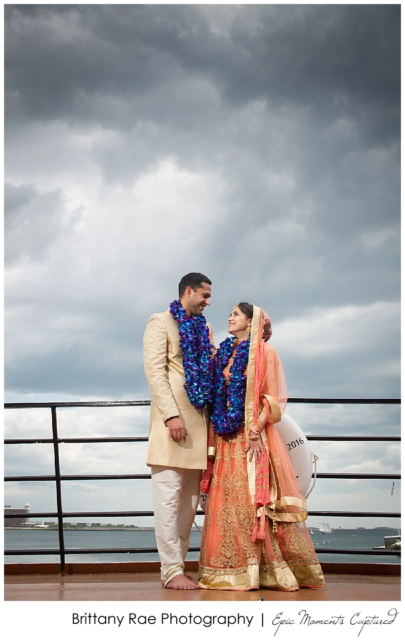 Hindu Wedding on Odyssey in Boston - Dramatic Sky Wedding
