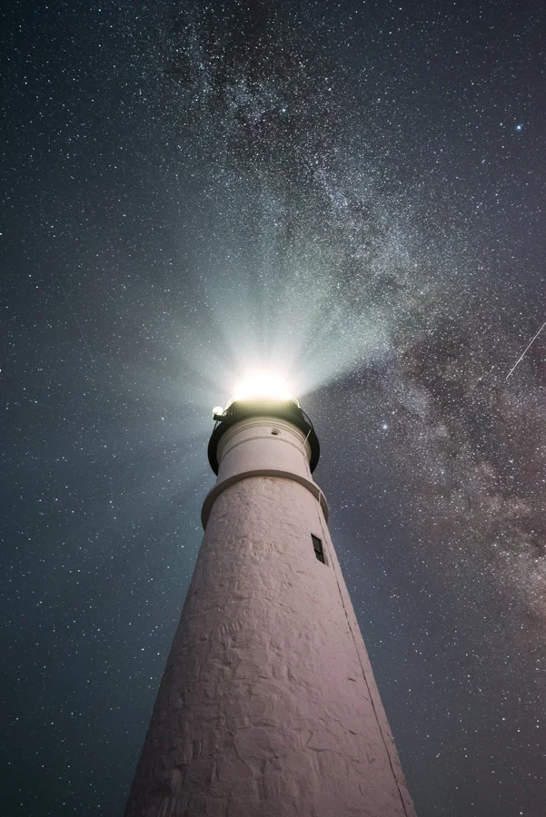 Night Sky Photography - Portland Head Light - Cape Elizabeth