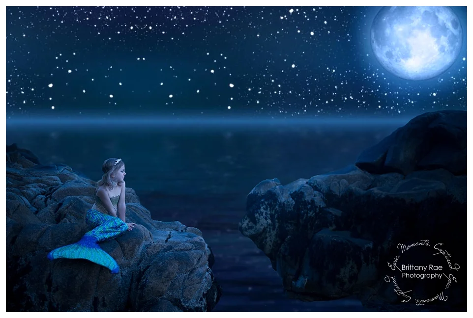 Mermaid Portraits by Maine Fantasy Photographer - Mermaid by moonlight