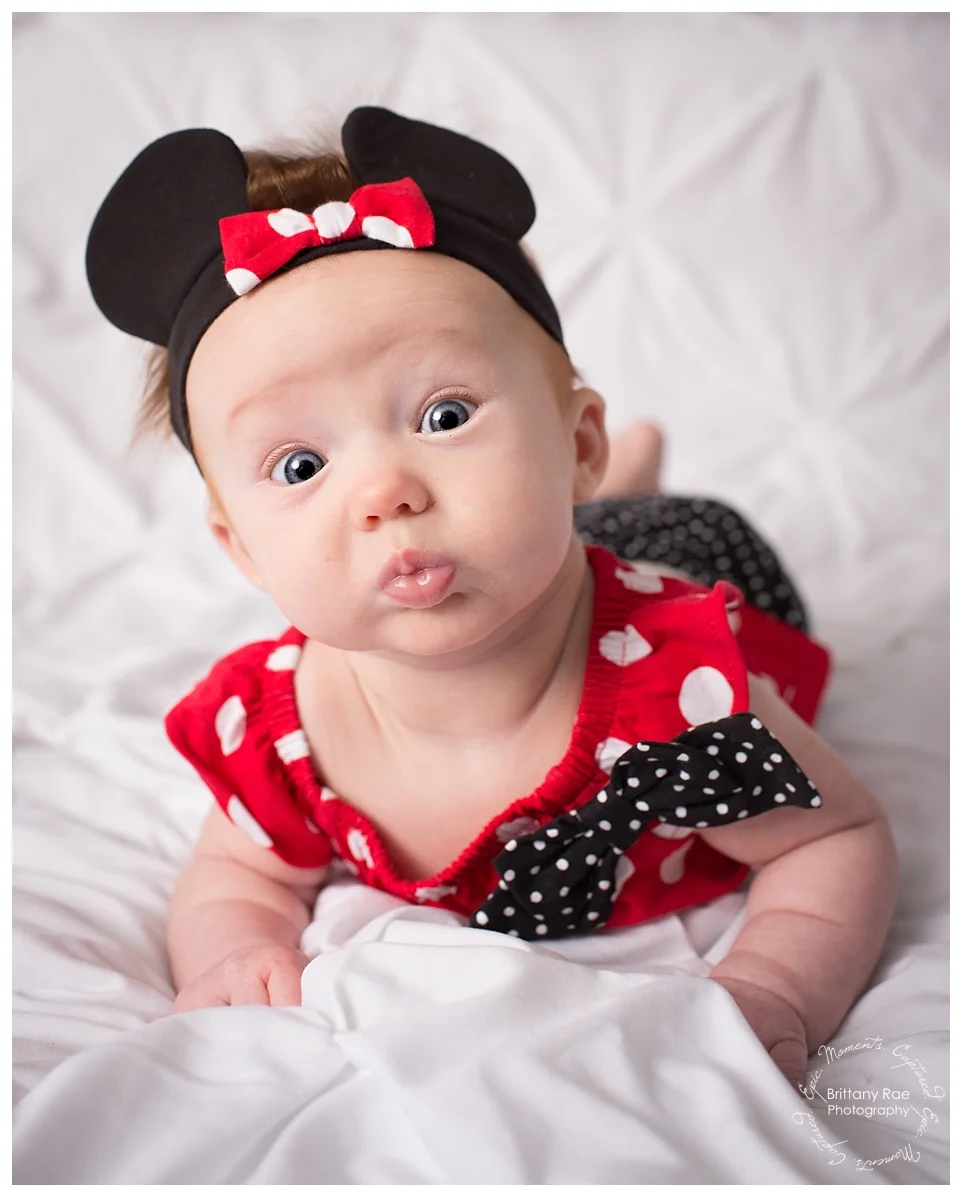 Best Family Portraits by Maine Family Photographers - Minnie Mouse Baby Portrait