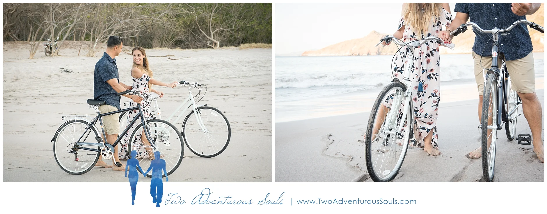 Engagement session in Costa Rica, Playa Minas, Costa Rica Wedding Photographers - Beach Engagement Session with Schwinn Bikes
