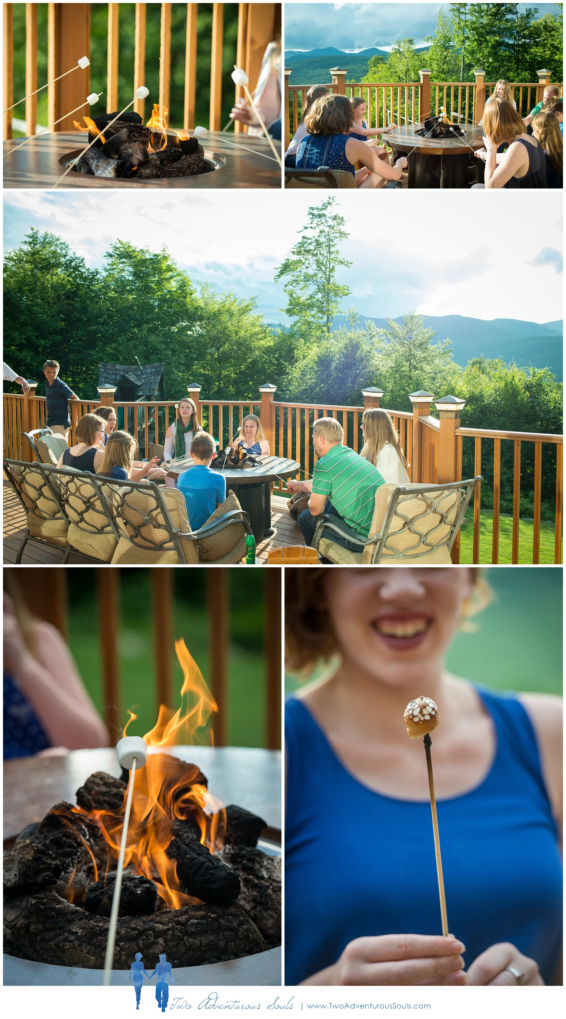Sunday River Family Portraits in Newry Maine - Smores Candid Portraits