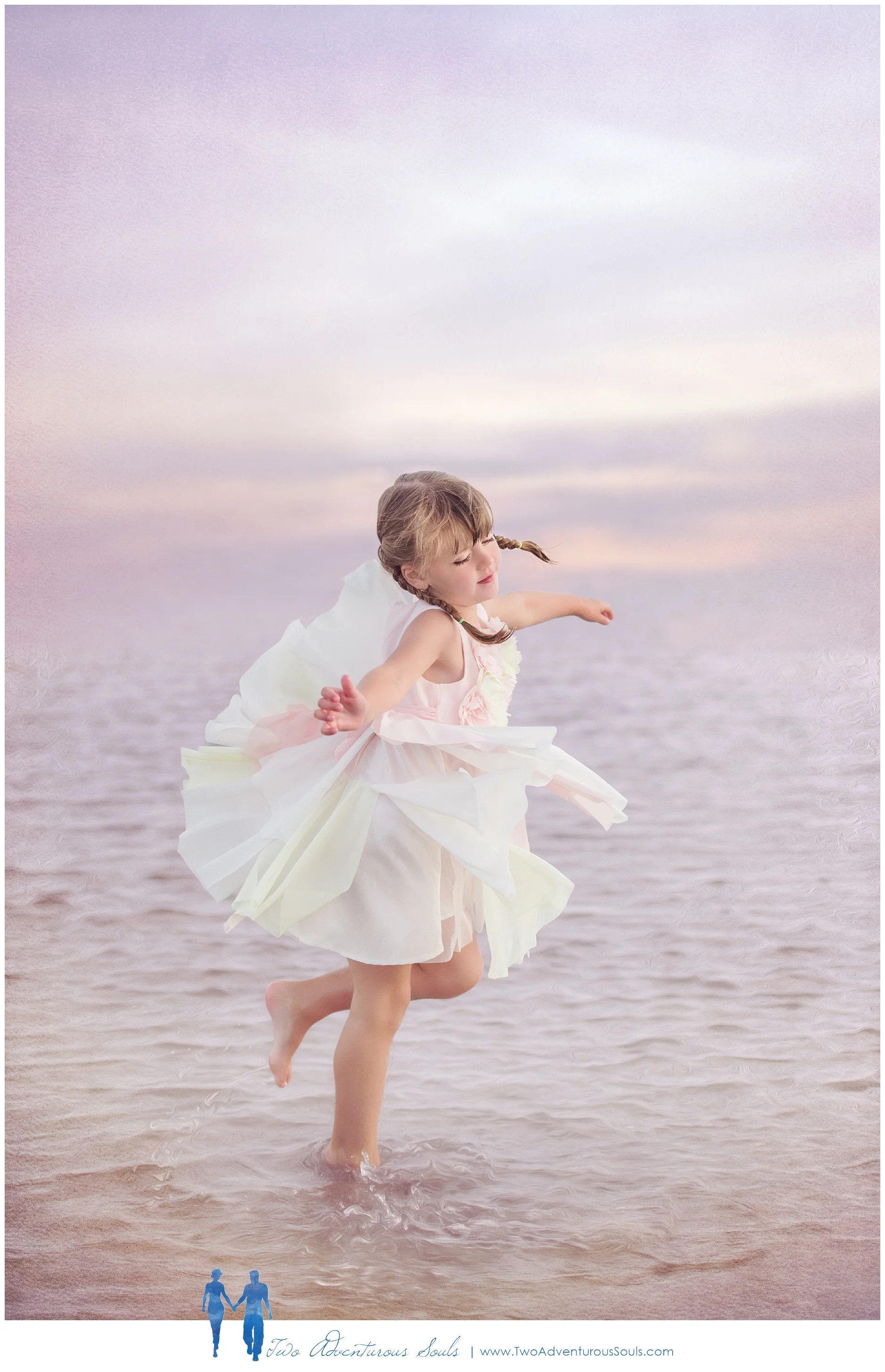 Old Orchard Beach Family Portraits, Fine Art Portraits - Ballerina dancing on the beach