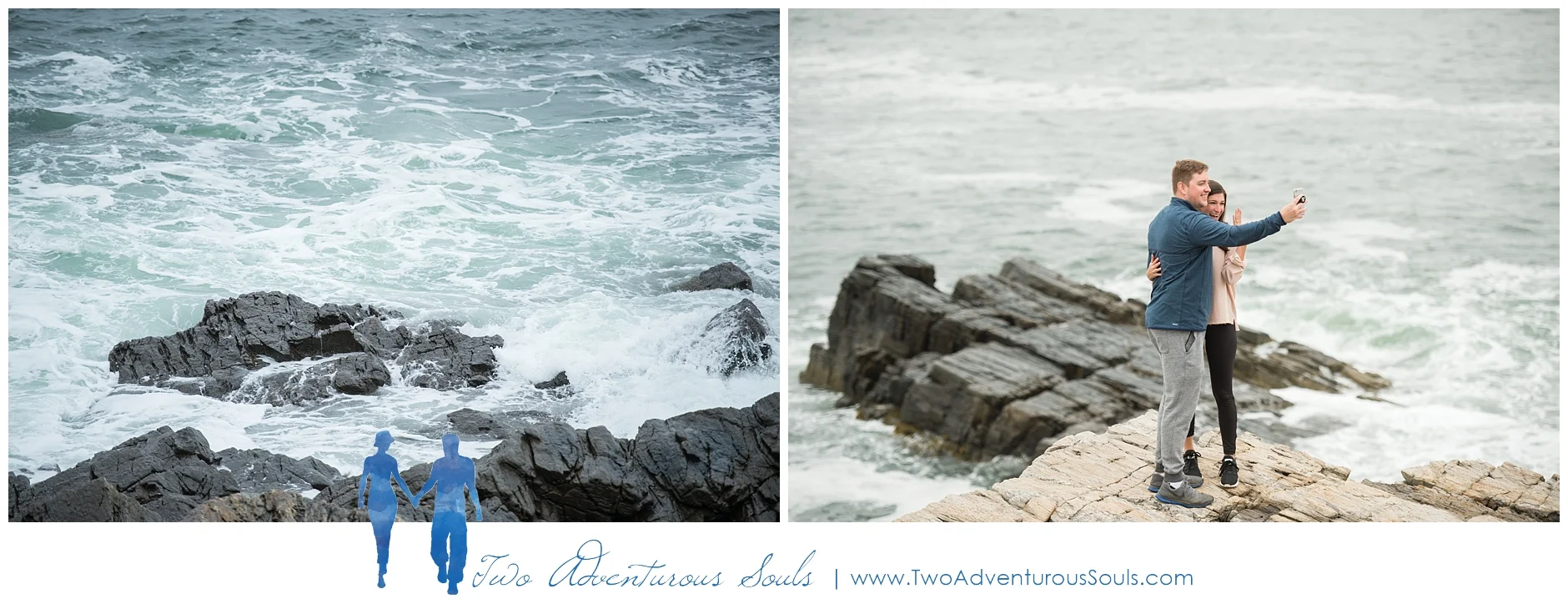 Portland Headlight Surprise Proposal by Maine Wedding Photographers - Two Adventurous Souls -