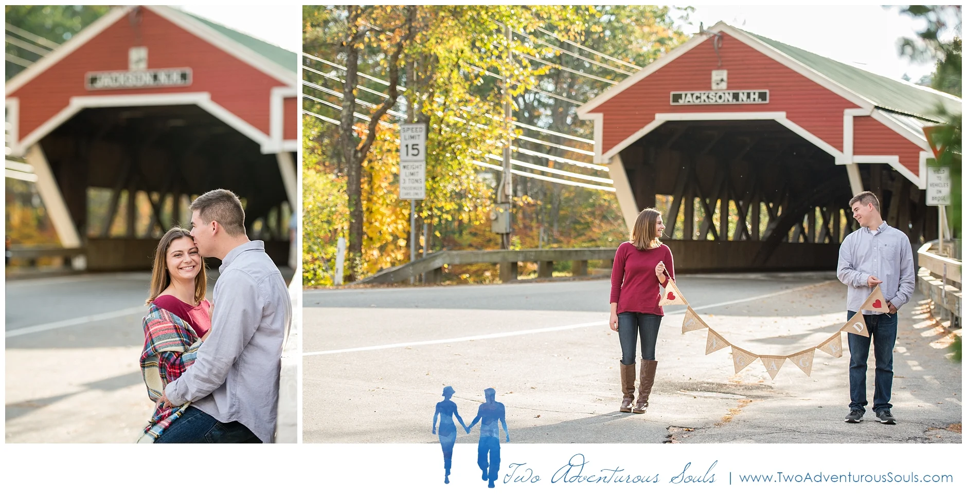 Cathedral Ledge Engagement - New Hampshire Wedding Photographers - Covered Bridge Engagement